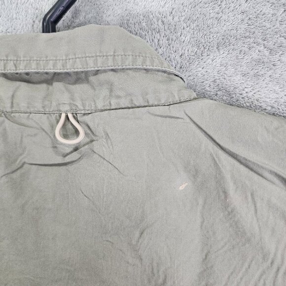 Mens Green Magellan Fishing Shirt Button Down Short Sleeve Vented Cotton Size L - Picture 6 of 9